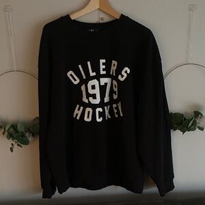 Line change  Edmonton Oilers crewneck extra large unisex size black hockey NHL